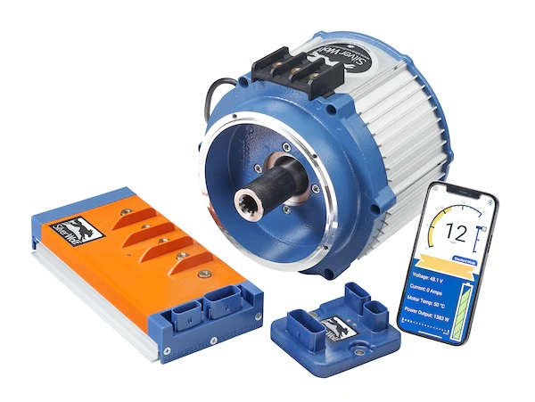 Teekon motor and controller package by Silverwolf Motors for golf carts, featuring a high-performance motor and advanced controller designed to enhance speed, torque, and overall vehicle performance