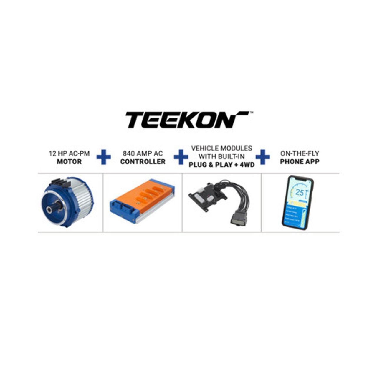 Teekon motor and controller package by Silverwolf Motors for golf carts, featuring a high-performance motor and advanced controller designed to enhance speed, torque, and overall vehicle performance